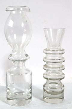 2 Pc Mid Century Art Glass Nanny Still Pompadour Tamara Aladin Riihimaen Lasi Oy