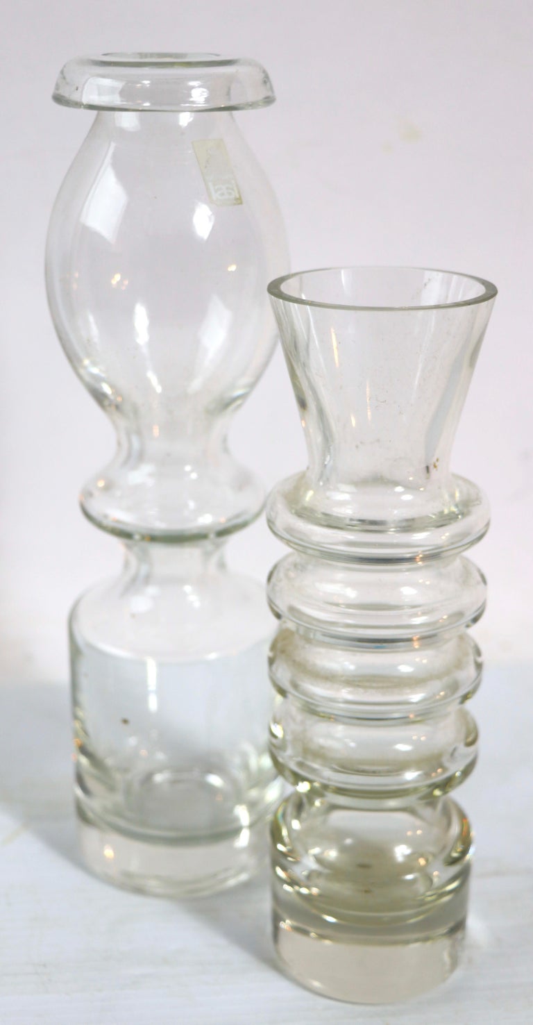 2 Pc Mid Century Art Glass Nanny Still Pompadour Tamara Aladin Riihimaen Lasi Oy For Sale 2