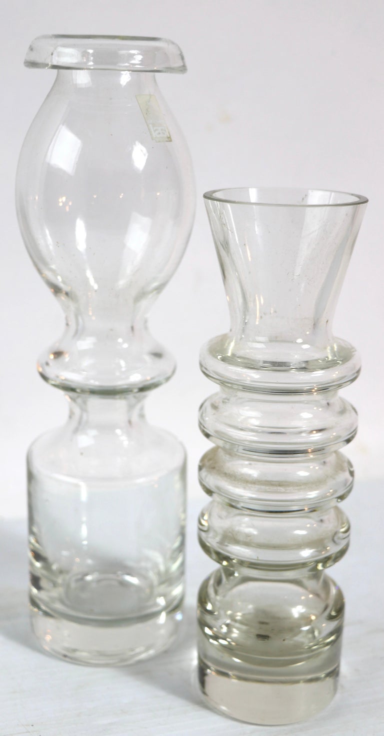 2 Pc Mid Century Art Glass Nanny Still Pompadour Tamara Aladin Riihimaen Lasi Oy For Sale 3