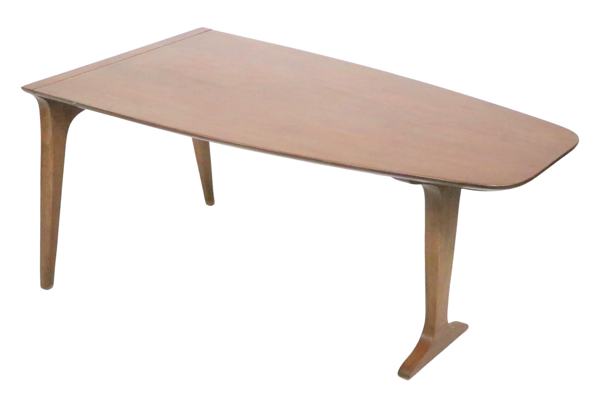 2 pc. Mid Century Surfboard Coffee Table by John Van Koert for Drexel c. 1960’s  For Sale 4