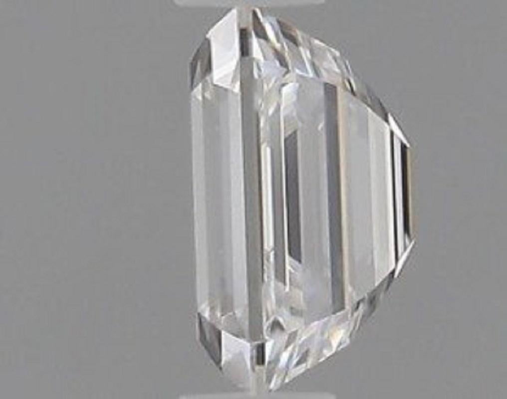 2 Teile Naturdiamanten - 0,80 ct - Smaragd - D (Farblos) - VVS1- GIA-zertifiziert (Smaragdschliff) im Angebot