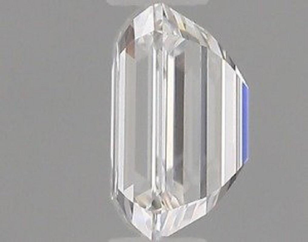 2 Teile Naturdiamanten - 0,80 ct - Smaragd - D (Farblos) - VVS1- GIA-zertifiziert für Damen oder Herren im Angebot