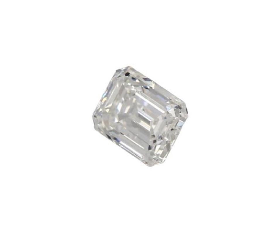 2 Pcs Natural Diamonds, 0.80 Ct, Emerald, D 'Colourless', VVS1-GIA Cert In New Condition In רמת גן, IL