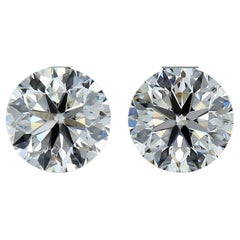 2 pcs Natural Diamonds - 0.80 ct - Round - G - VS2- GIA Certificate