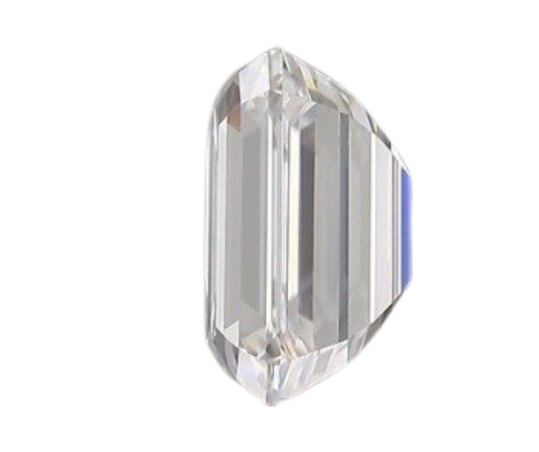 2 Teile, natürliche Diamanten, 0,81 Karat, Smaragd, I, Falls 'Flawless', GIA-Zertifikat (Smaragdschliff) im Angebot