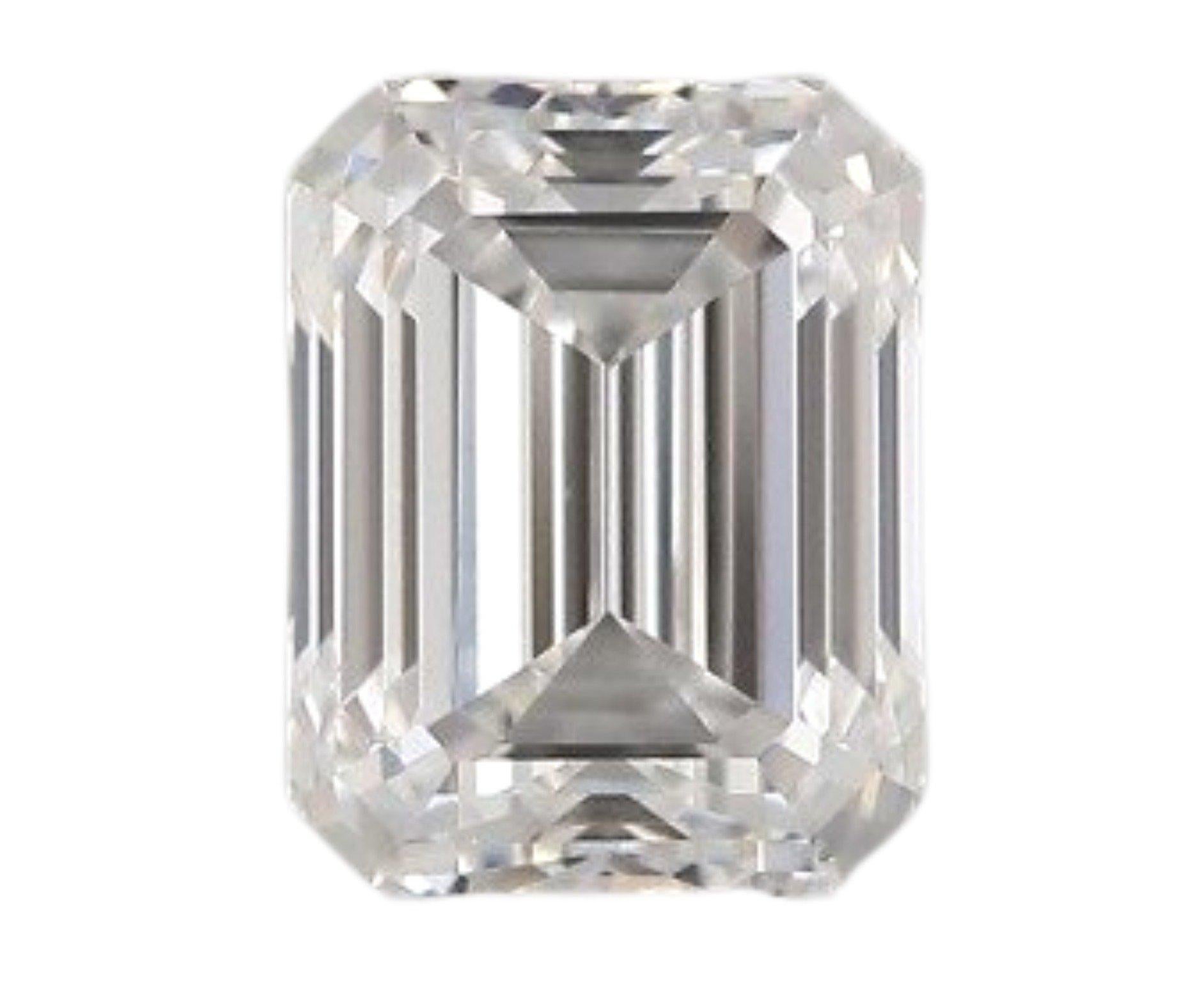 2 Teile, natürliche Diamanten, 0,81 Karat, Smaragd, I, Falls 'Flawless', GIA-Zertifikat für Damen oder Herren im Angebot