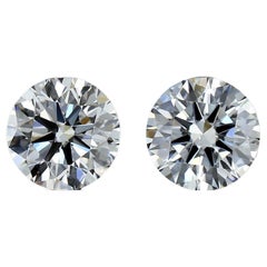 2 Pcs Natural Diamonds, 0.81 Ct, Round, F, VS2, GIA Certificate