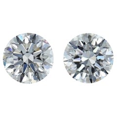 2 Pcs Natural Diamonds, 1.06 Ct, Round, D 'Colourless', If 'Flawless', IGI