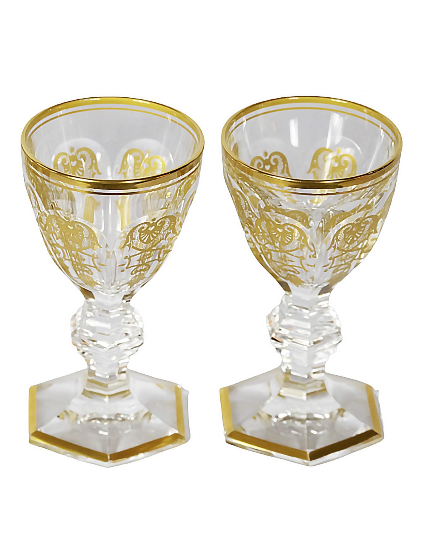 Set of 2 pcs. Baccarat Harcourt Empire collection liqueur glasses.
Marked on the bottom.
Very good condition - like new.

