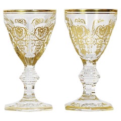 2 Pcs. Set of Baccarat Harcourt Empire Collection Crystal Glasses