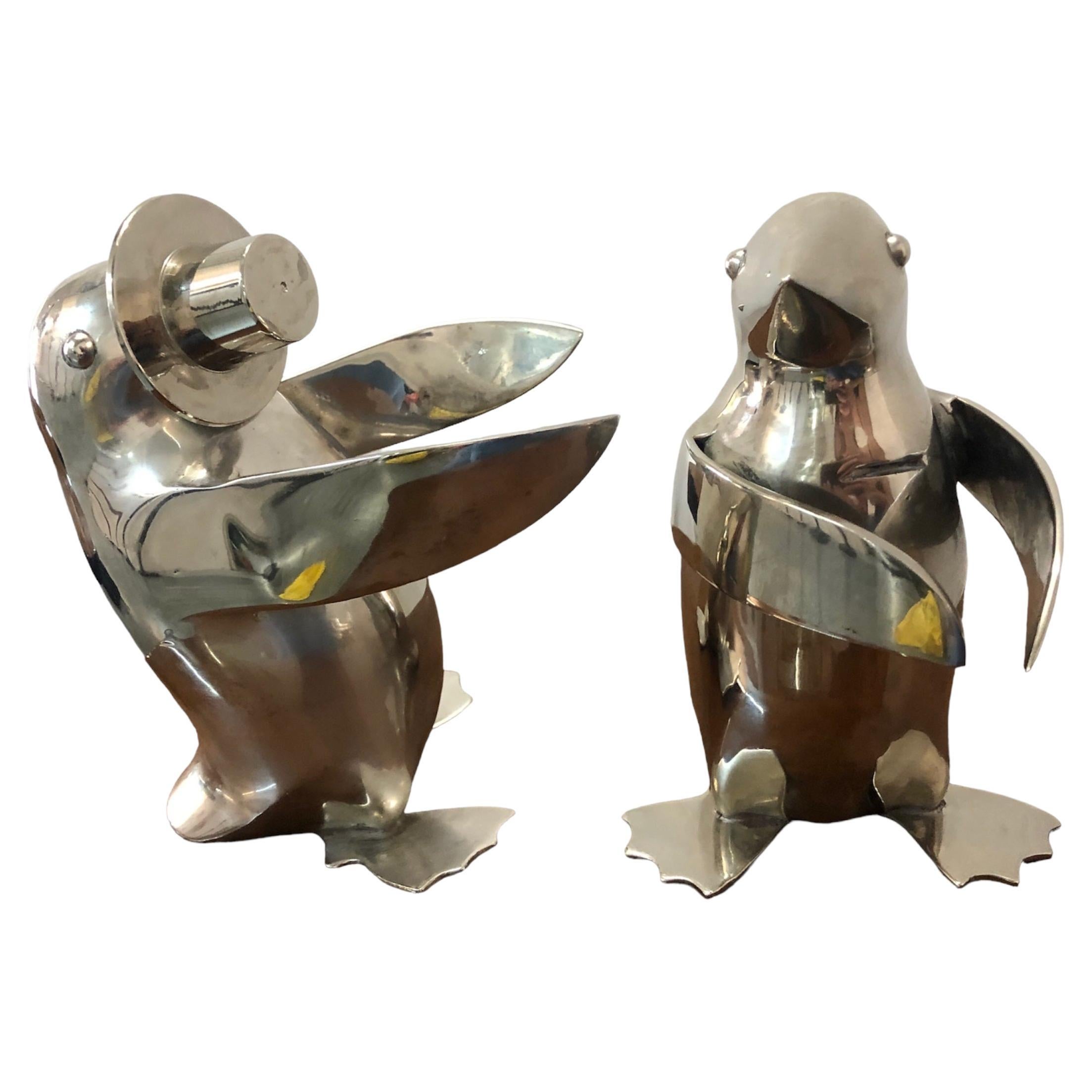 2 penguin sculptures, 1950 For Sale