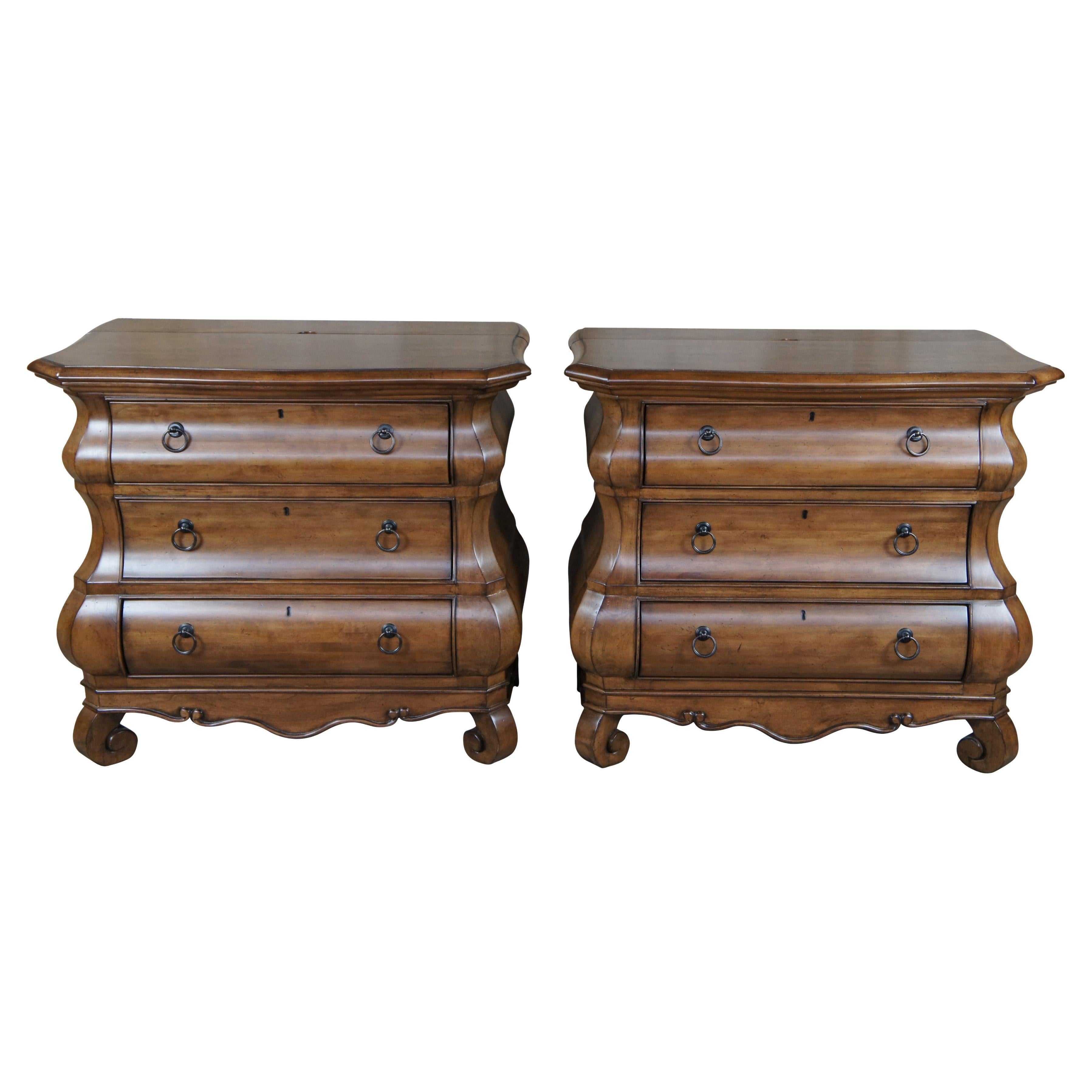 2 Pennsylvania House New Louie P's Chests Dutch Bombe Commode Dresser Nightstand