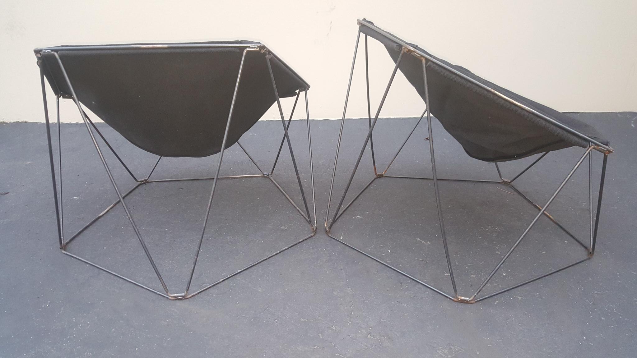 2 Penta Chairs Jean-Paul Barray & Kim Moltzer for Wilhelm Bofinger 1960s France For Sale 1