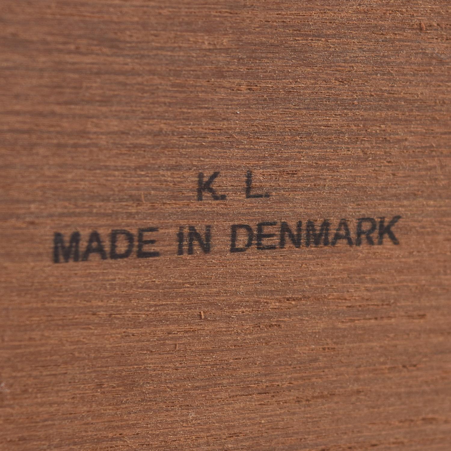 2-Piece K.L. Dansk Danish Modern Teak Hutch Sliding Door Credenza 5
