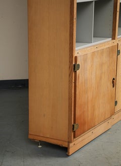 2-Piece Scandinavian Oak Bookcase System by Børge Mogensen, Denmark 1970s