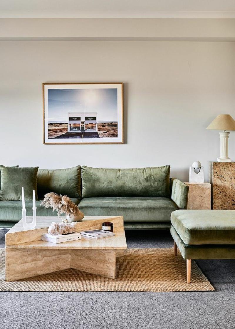 two piece triangle coffee table