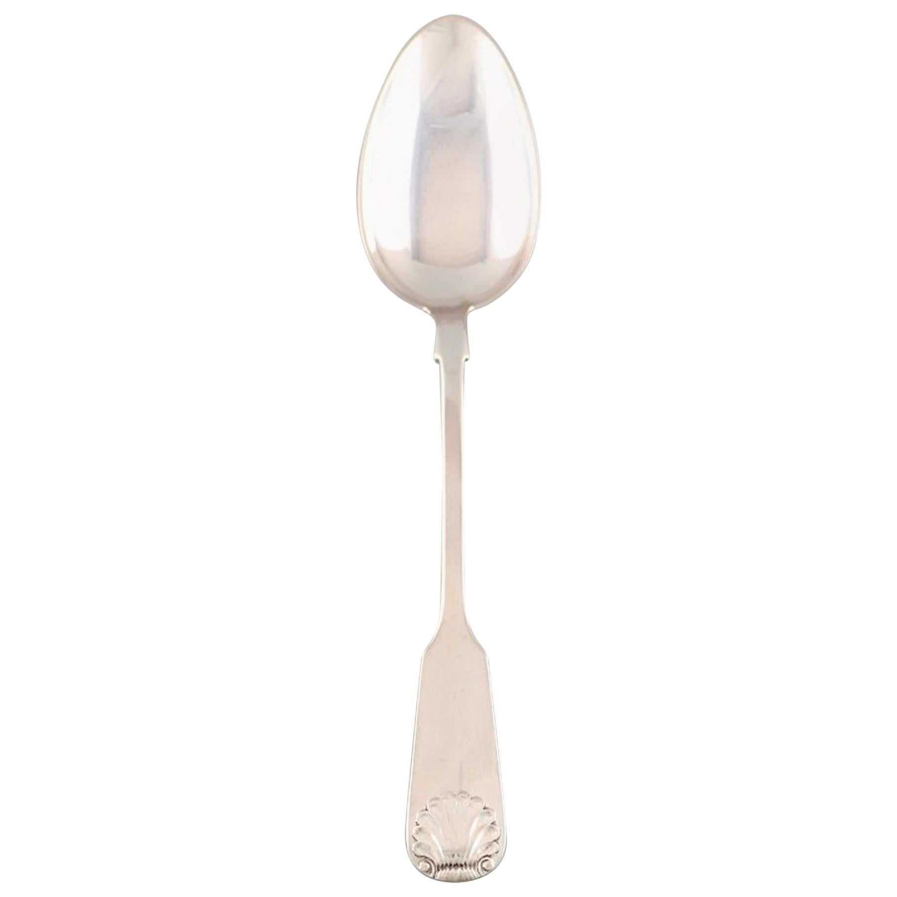 2 Pieces "Mussel" Danish Silver Serving Spoon