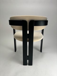 Chaises modernes du milieu du siècle en Wood laqué, style Tobia Scarpa, Italie