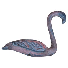 2 Pink 1950s Metal Flamingo Garden Statues Sculptures Yard Art