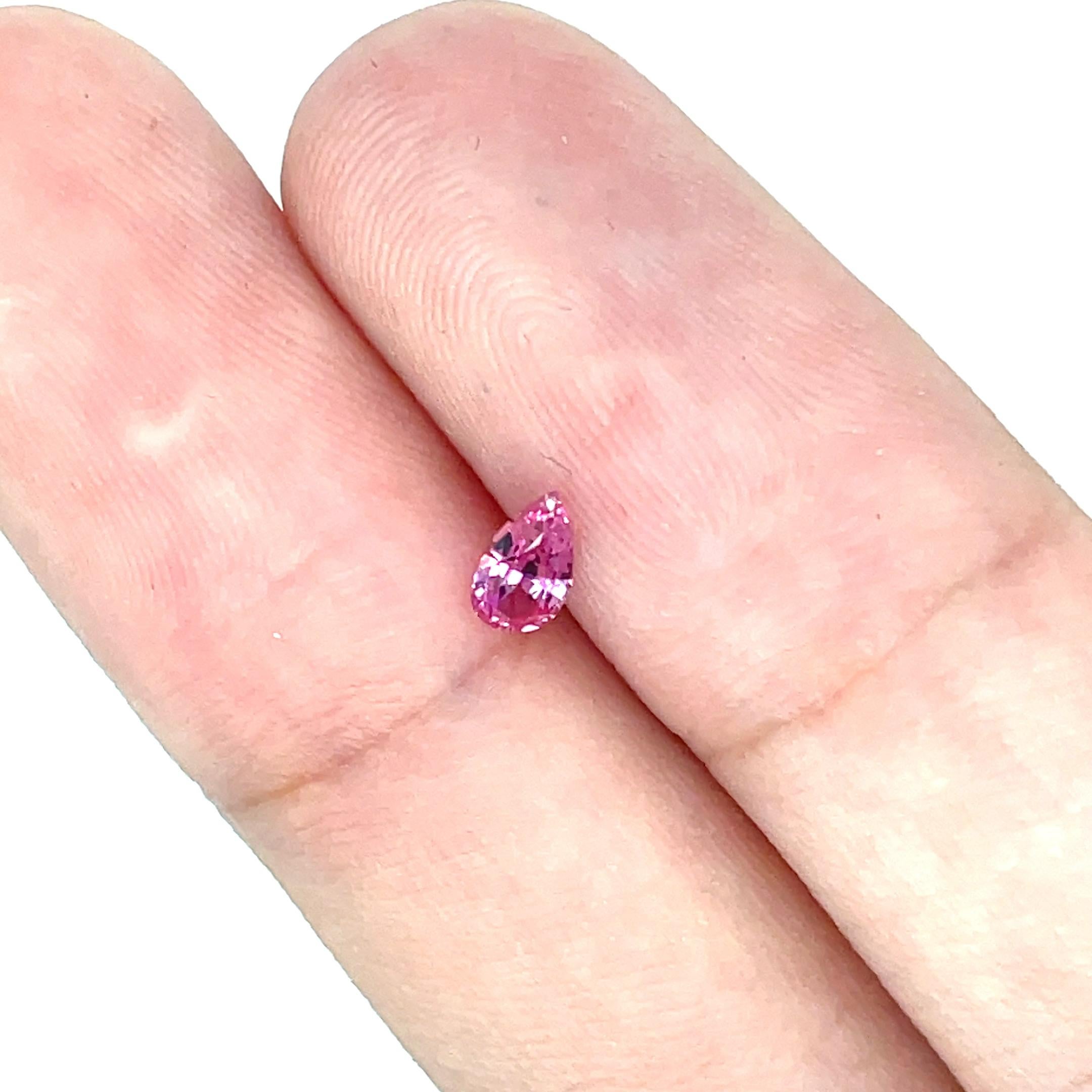 2 Pink Sapphire Pears Cts 0.80 For Sale 6