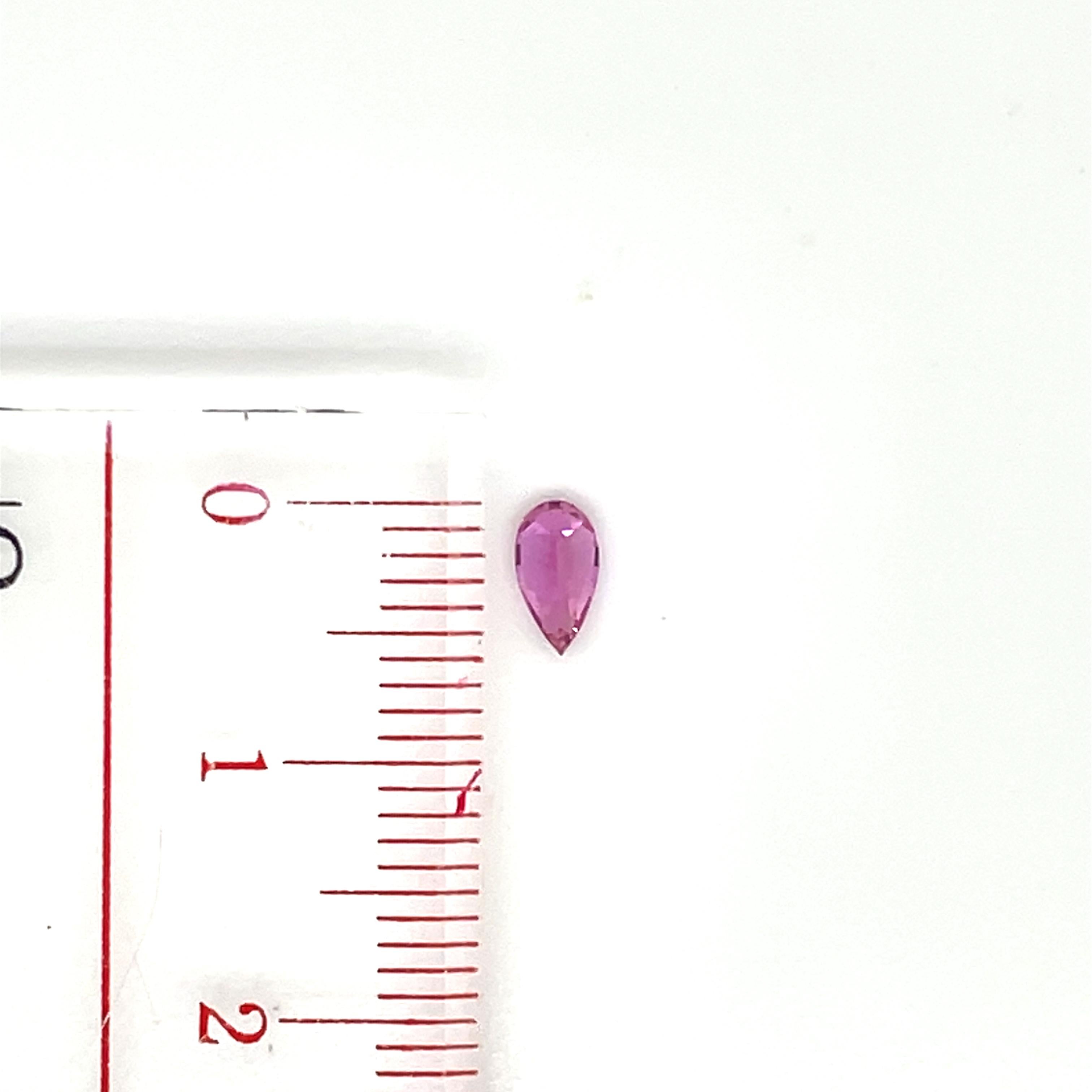 2 Pink Sapphire Pears Cts 0.80 For Sale 7