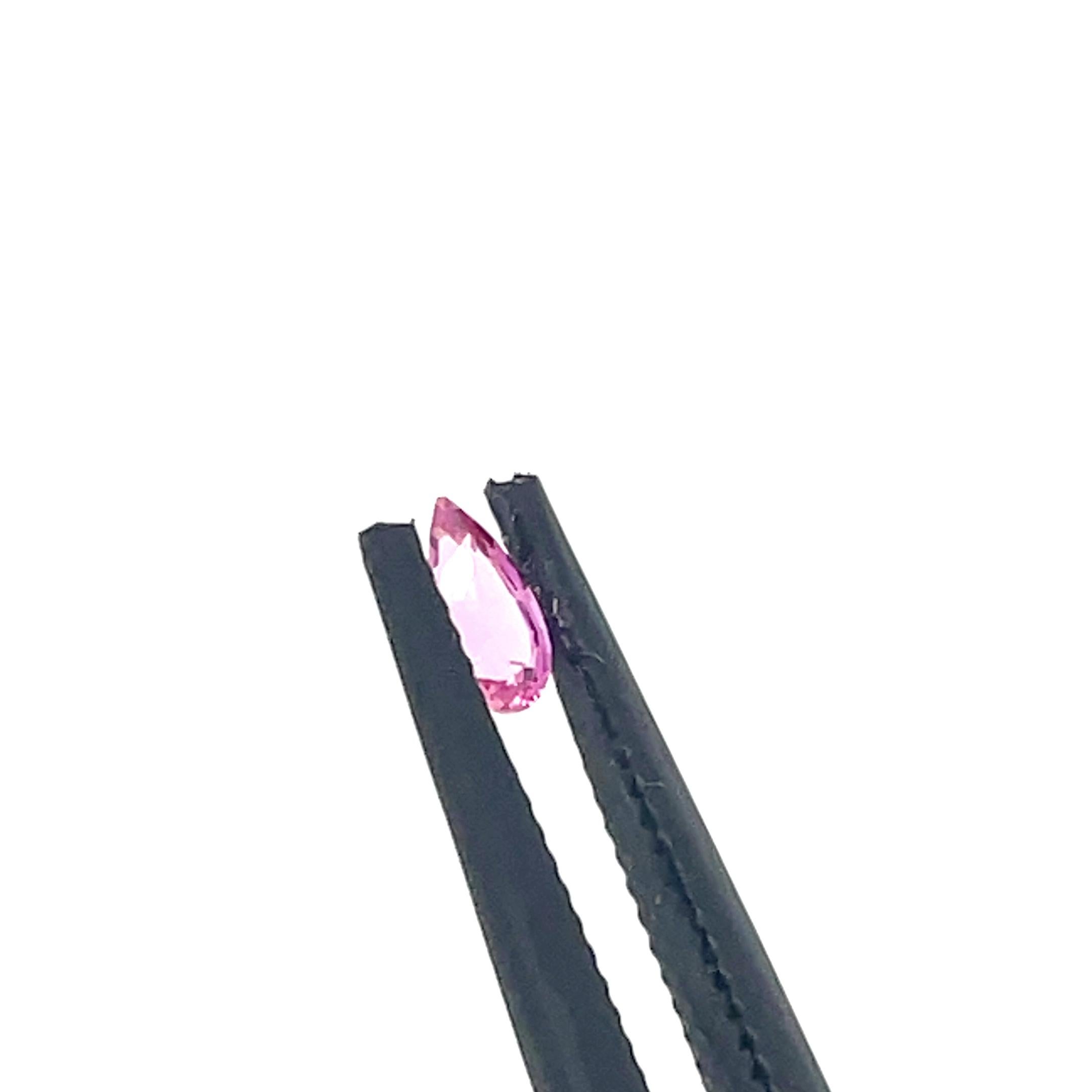 2 Pink Sapphire Pears Cts 0.80 For Sale 1
