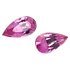 2 Pink Sapphire Pears Cts 0.80