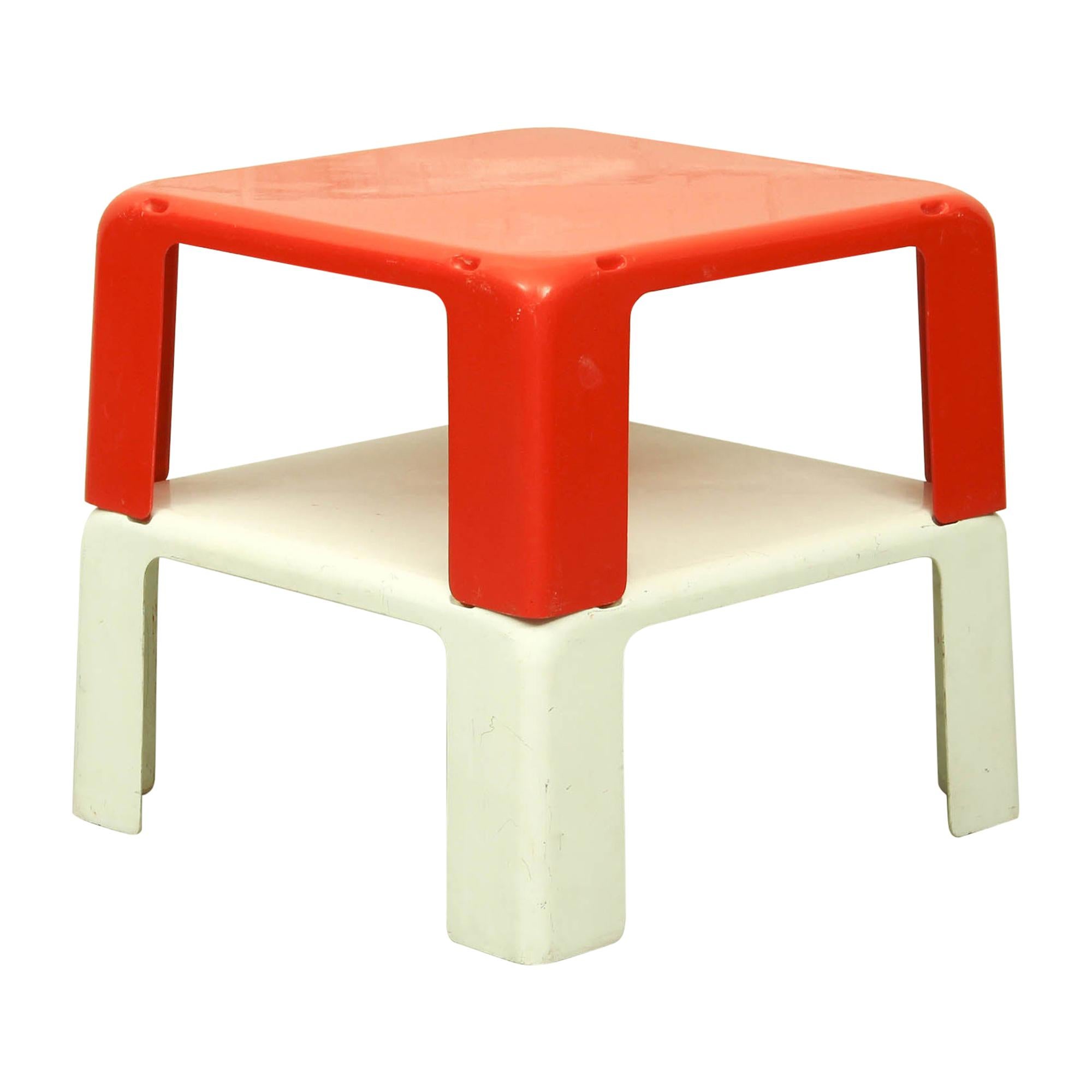 2 Plastic Sofa Tables, "Gatti" by Mario Bellini for B & B Italia / C & B Italia