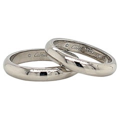 2 Platinum Cartier Wedding Bands