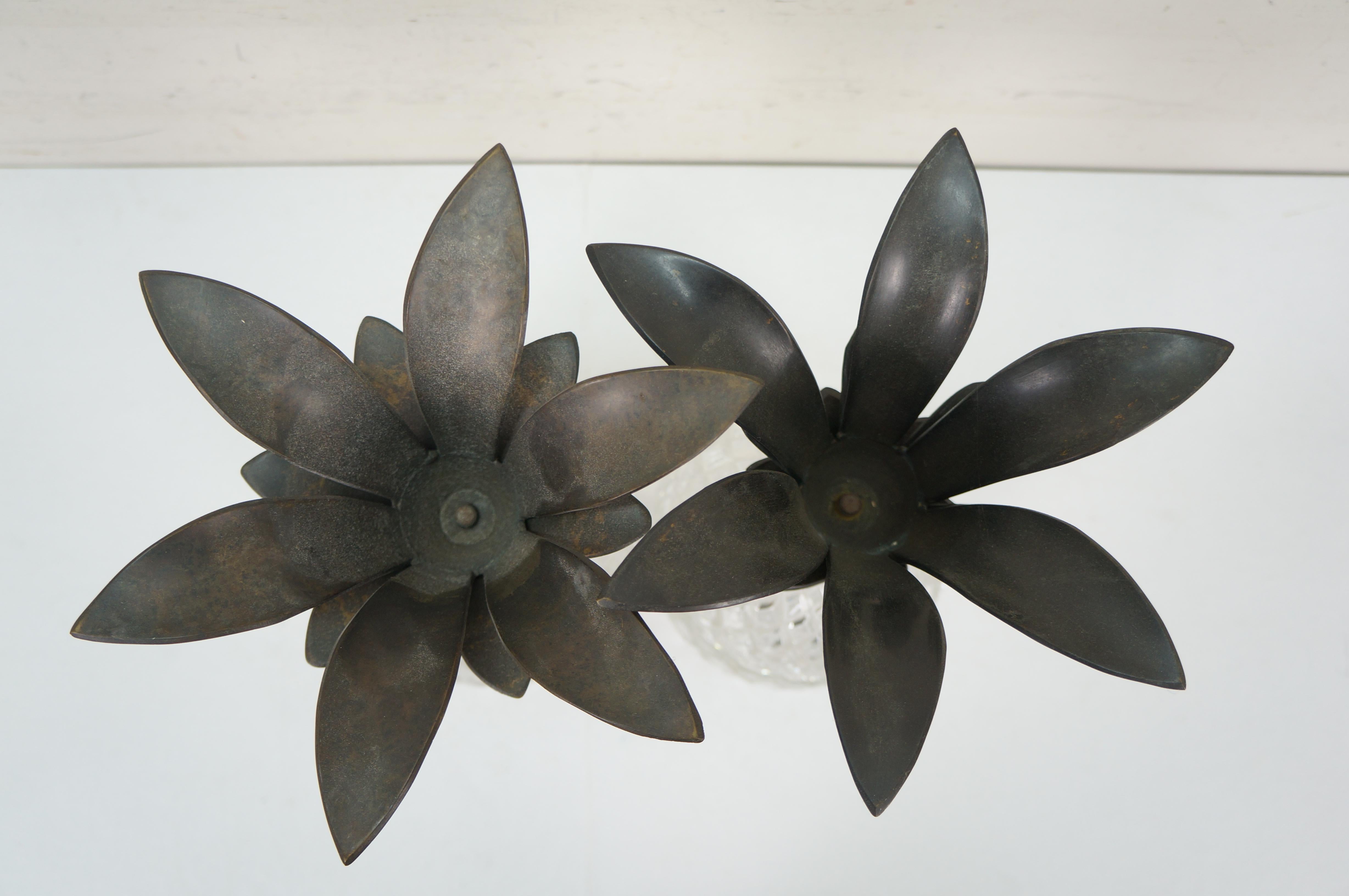 2 Polnisch Kristall & Bronze Lidded Ananas Gläser Urnen Kompotte 14
