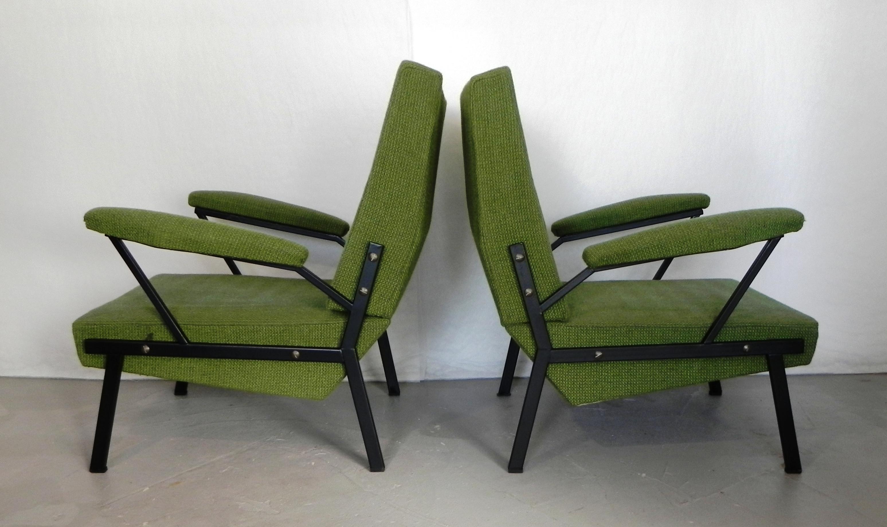 Metal 2 armchairs from the 1960s