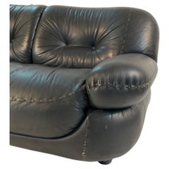2 Sillones 1 Sofá de cuero Italia 1970 Girgi Muebles
