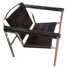 2 Poltrone LC1 Pelle Nera Italien 1970