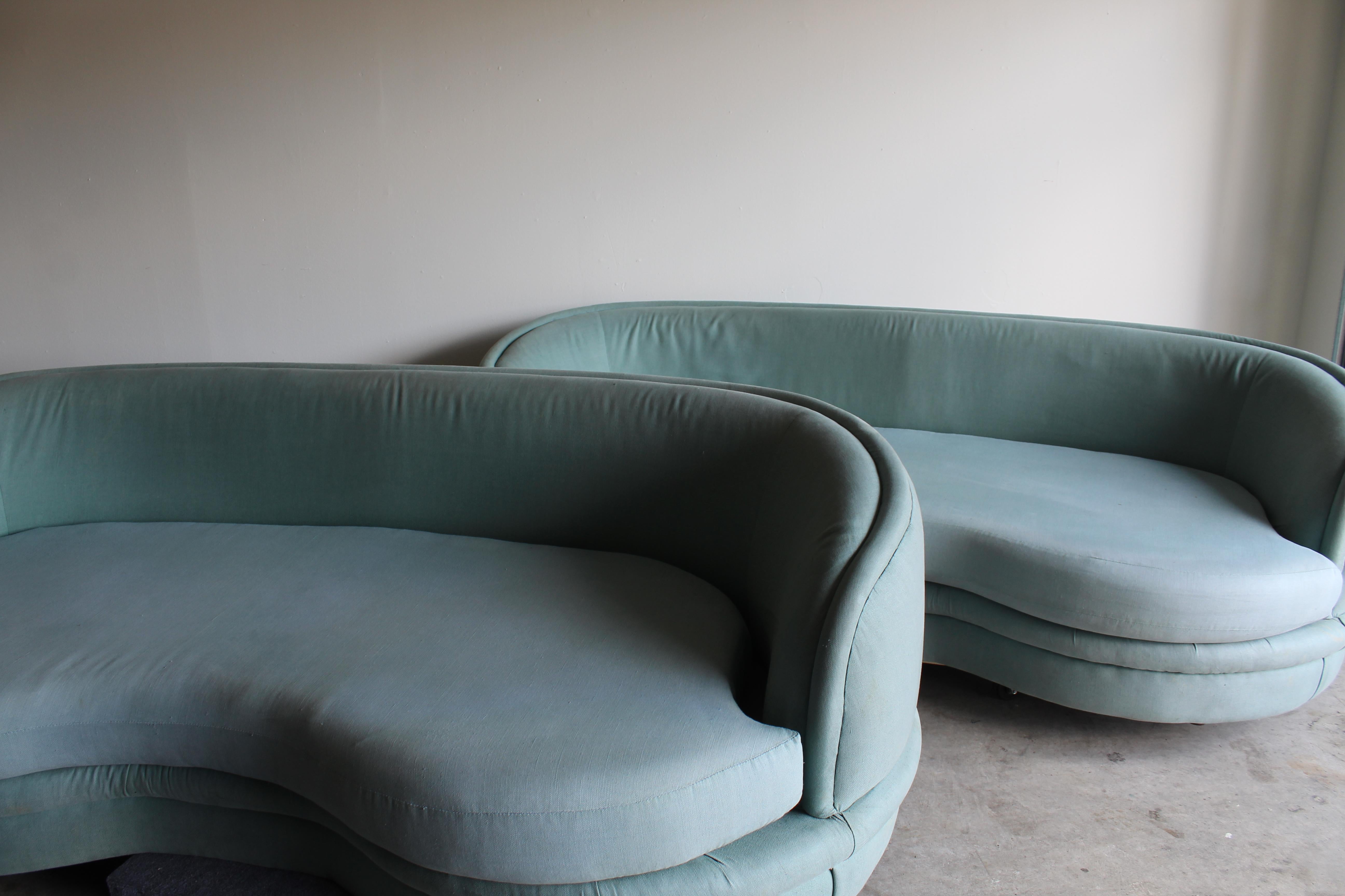 2 Post-Modern Curved Sofa After Vladimir Kagan 4