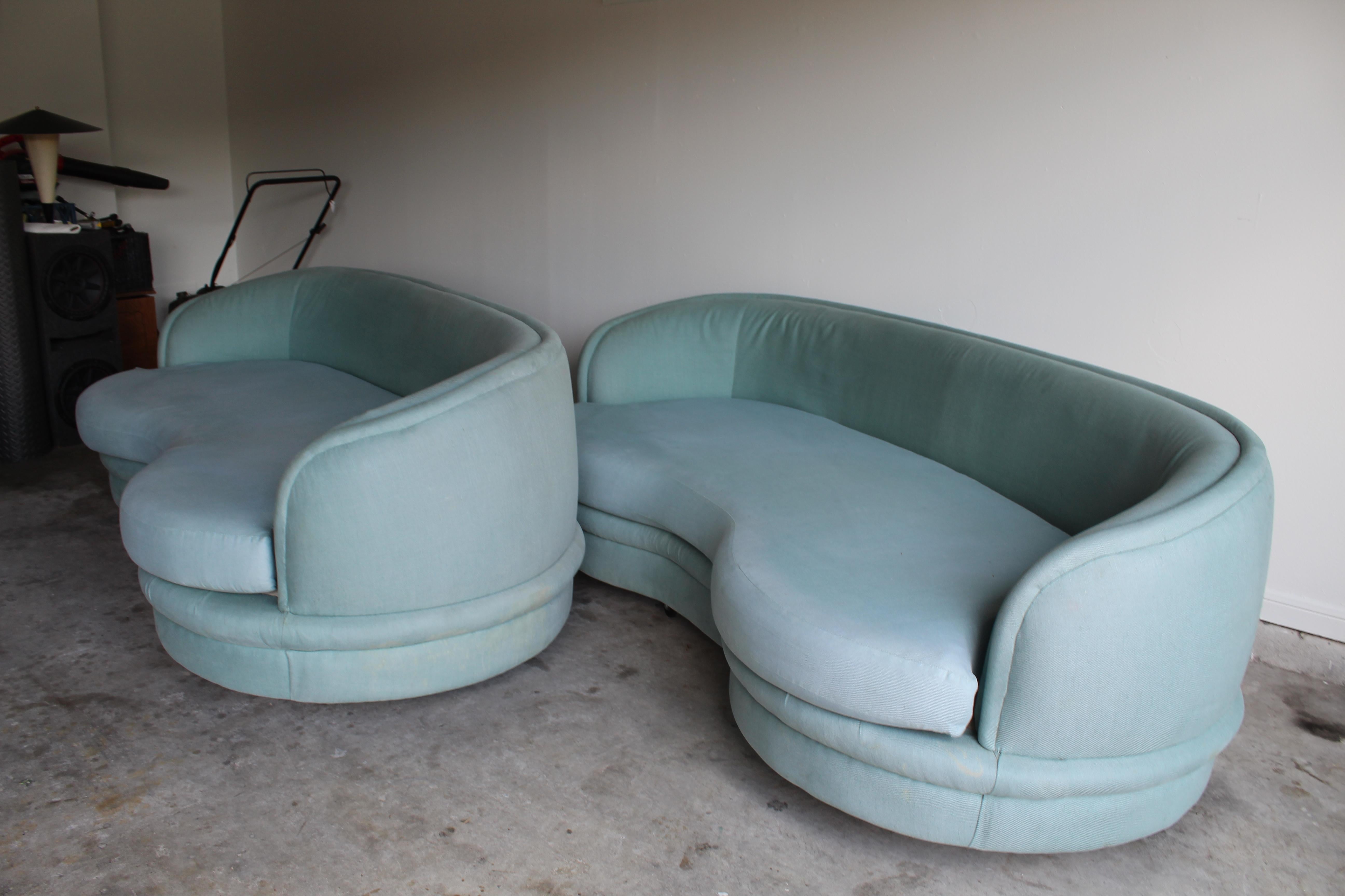 2 Post-Modern Curved Sofa After Vladimir Kagan For Sale 5