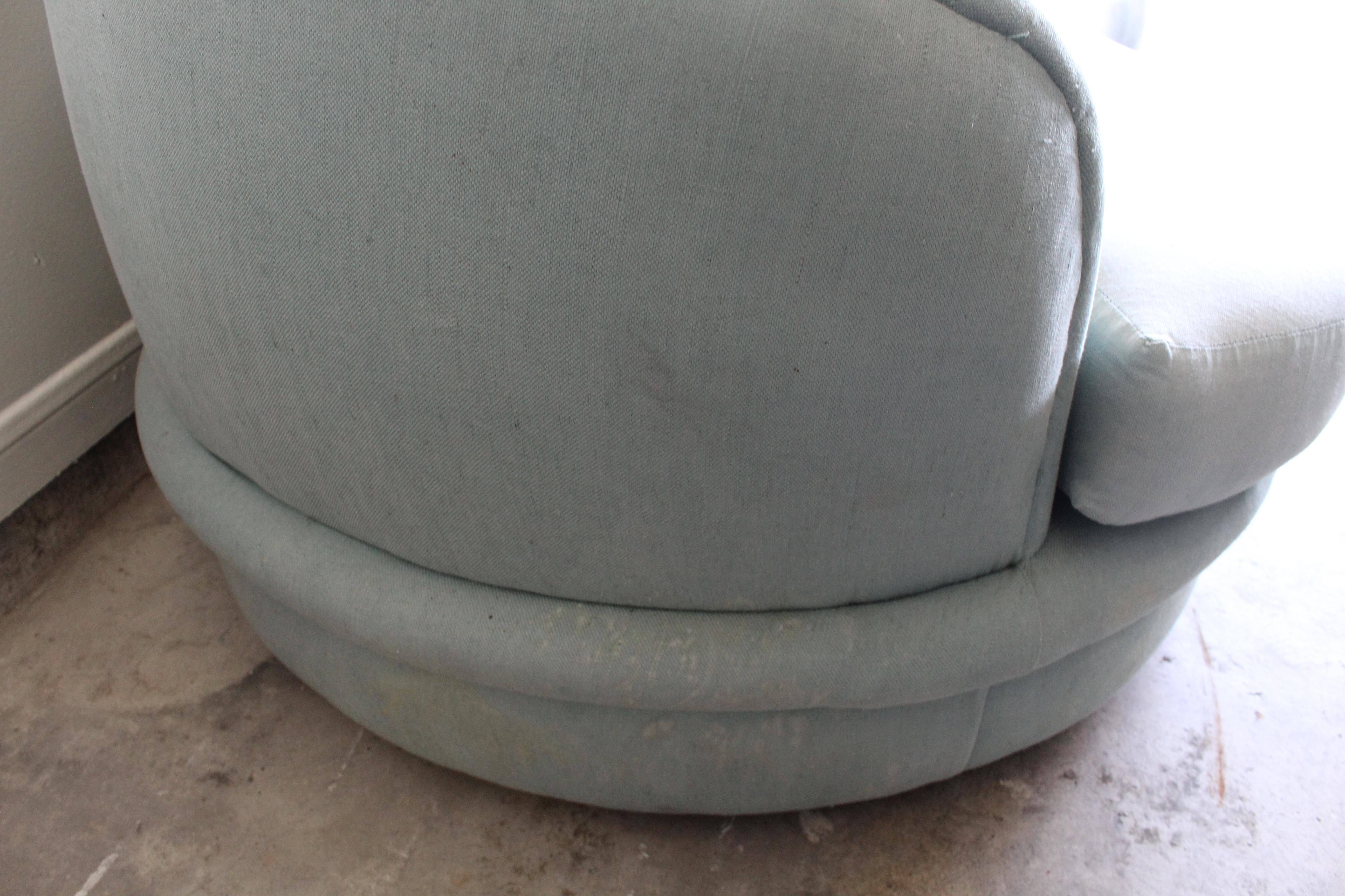 North American 2 Post-Modern Curved Sofa After Vladimir Kagan For Sale