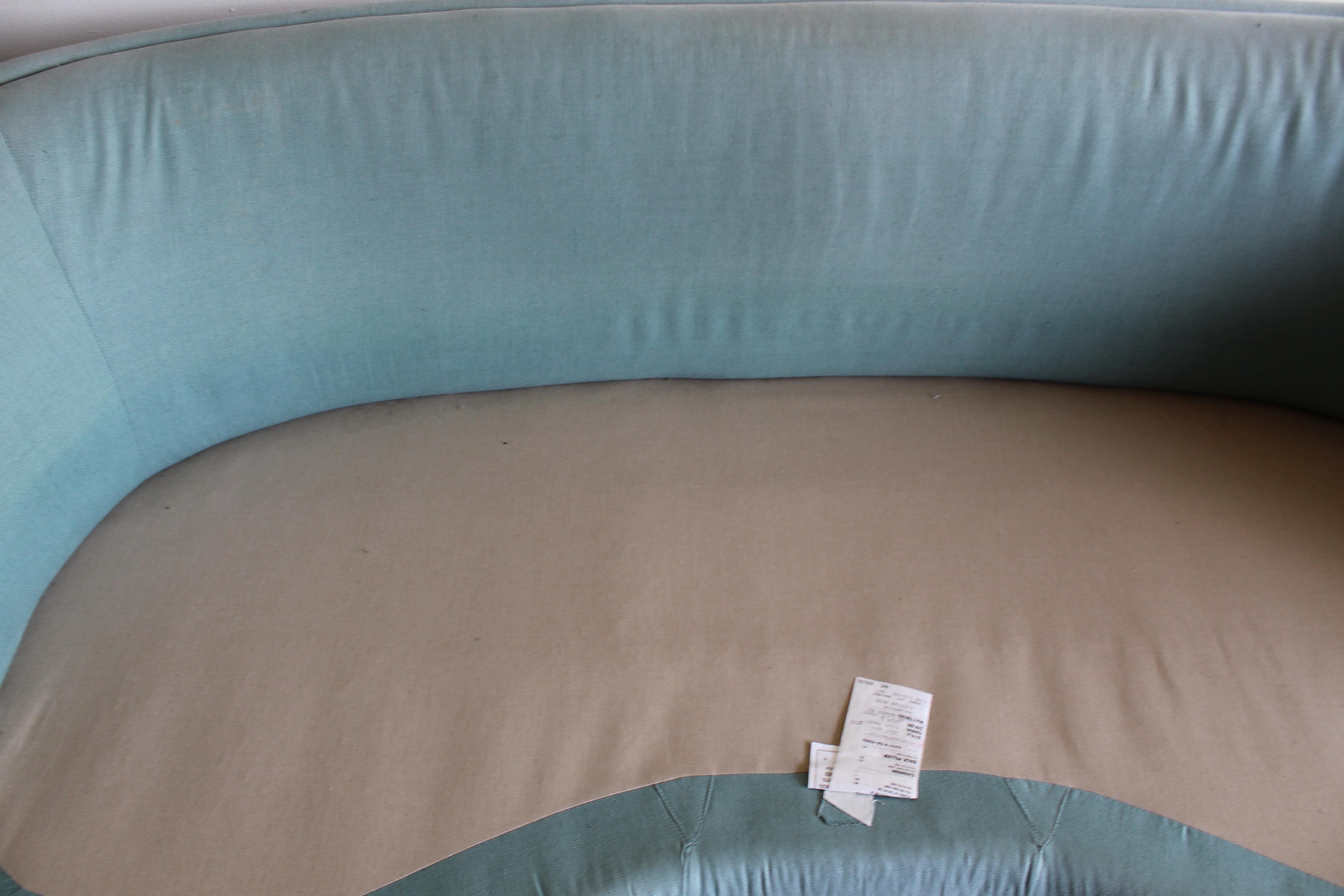 2 Post-Modern Curved Sofa After Vladimir Kagan In Fair Condition For Sale In Houston, TX