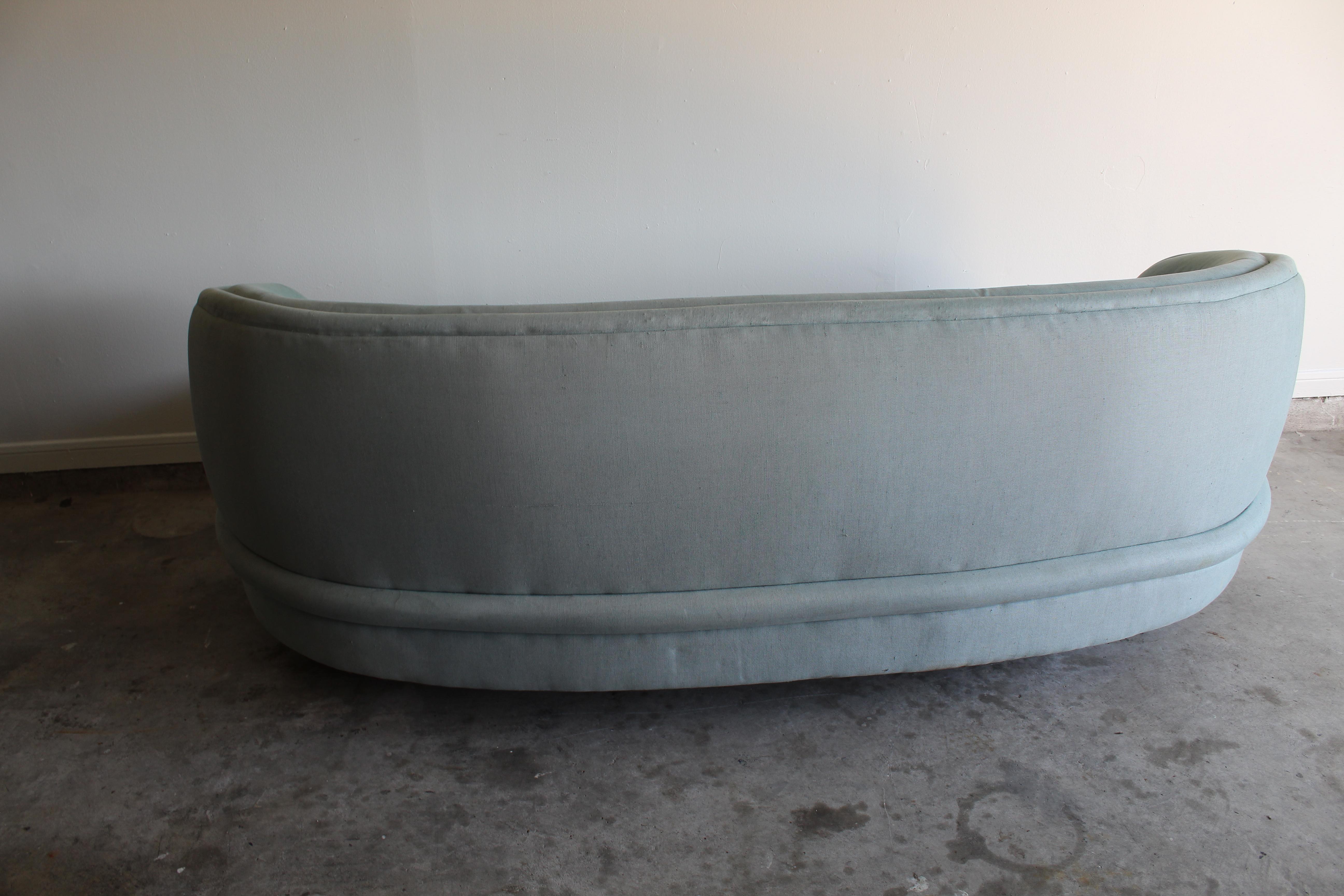 Late 20th Century 2 Post-Modern Curved Sofa After Vladimir Kagan For Sale
