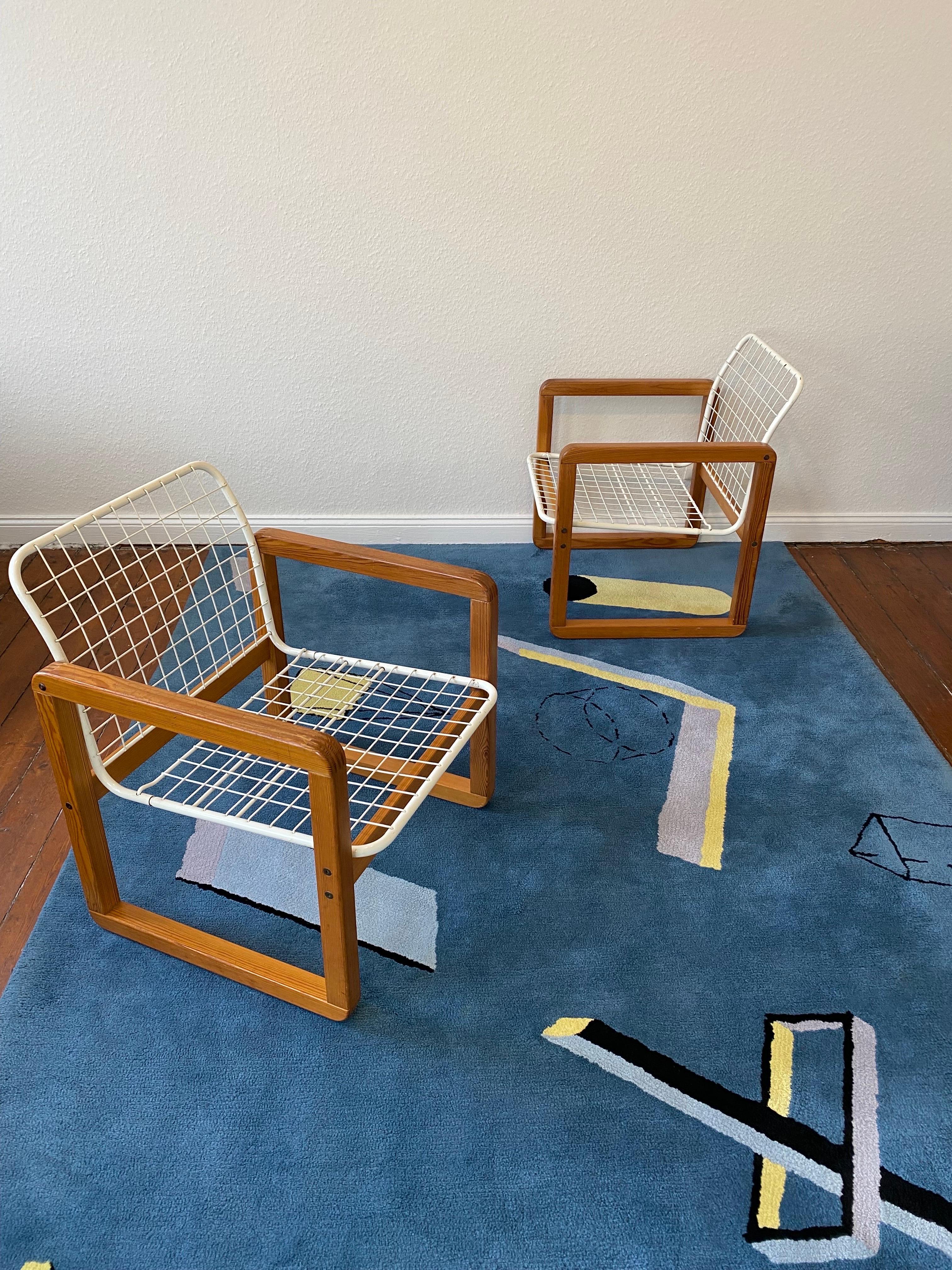 Postmoderne   2 chaises postmodernes Ikea Sälen par K.&M. Hagberg , Suède 1982 en vente