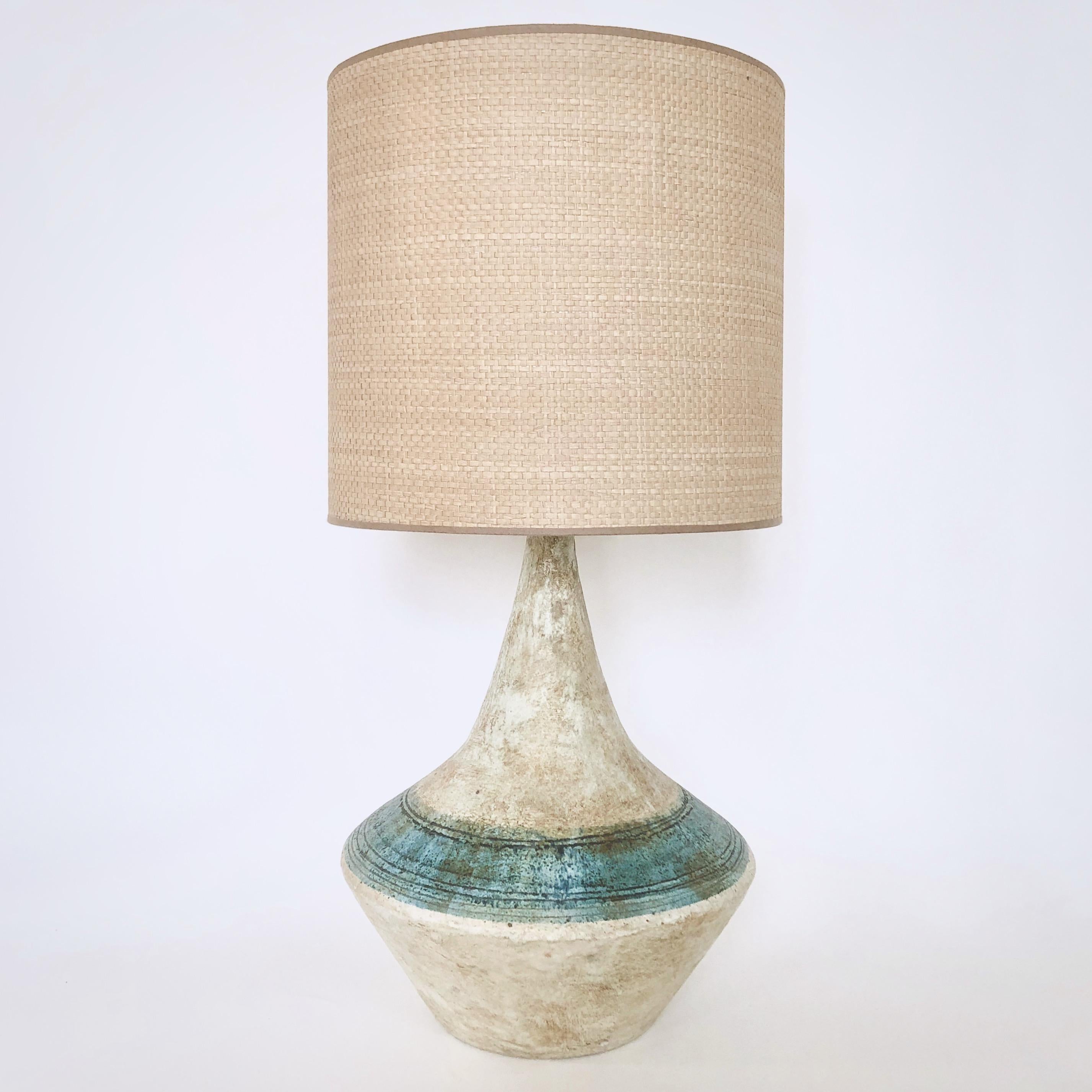 Glazed 2 Potiers 'Deux Potiers' Ceramic Table Lamp For Sale