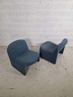 2 powder blue Alky chairs by Giancarlo Piretti for Anonima Castelli 70s