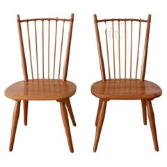 Vintage 2 Rare Albert Haberer Dining Chairs from 1950