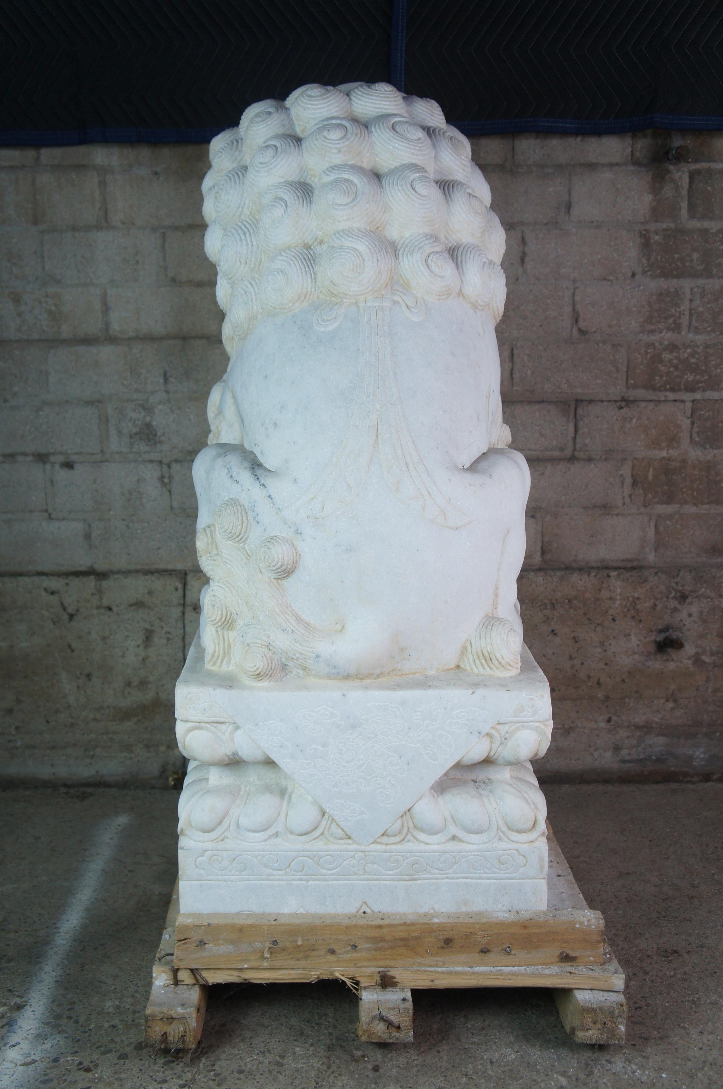 chinese marble lion statues