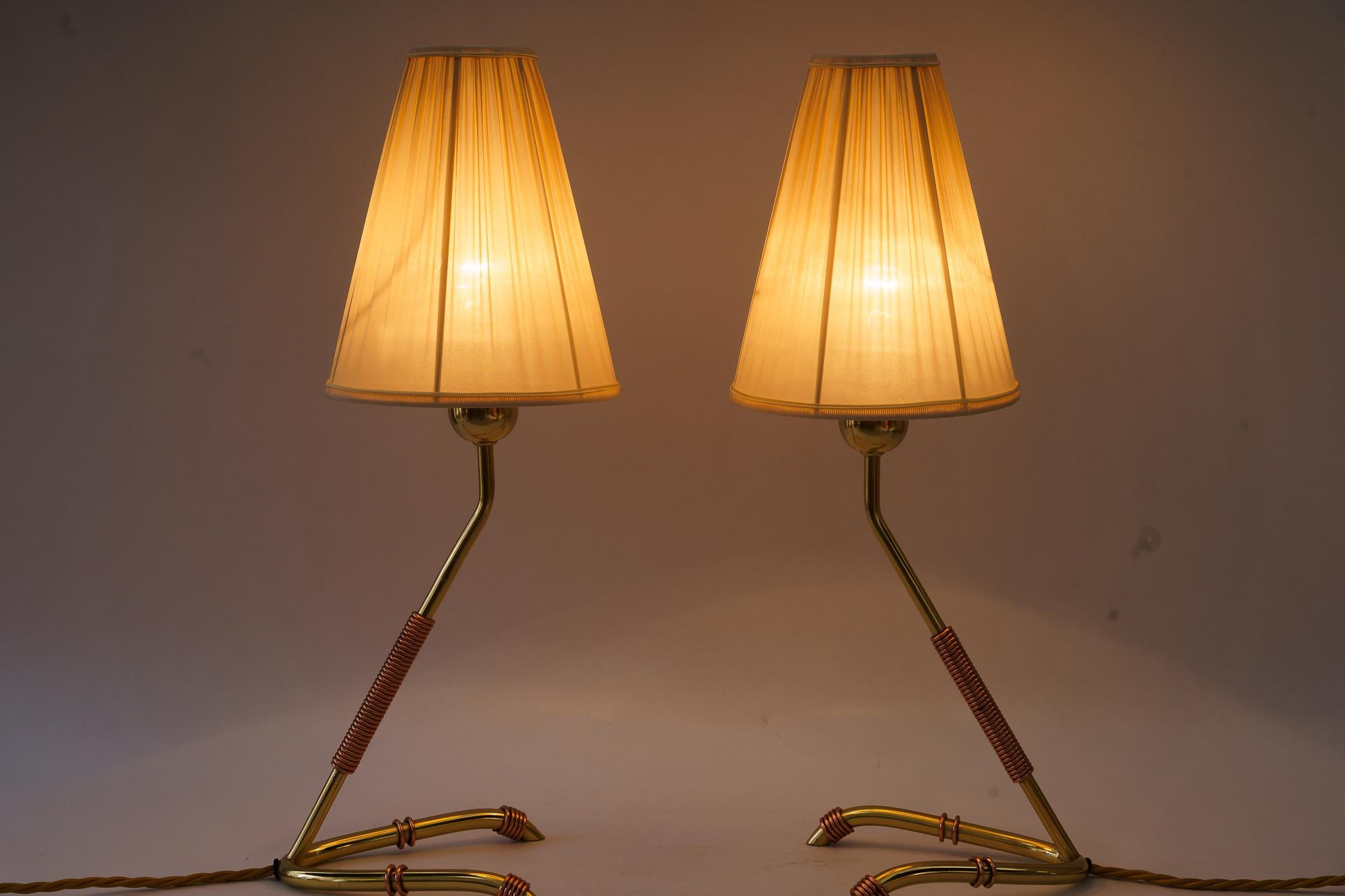 2 rare Rupert Nikoll table lamp vienna around 1950s For Sale 4