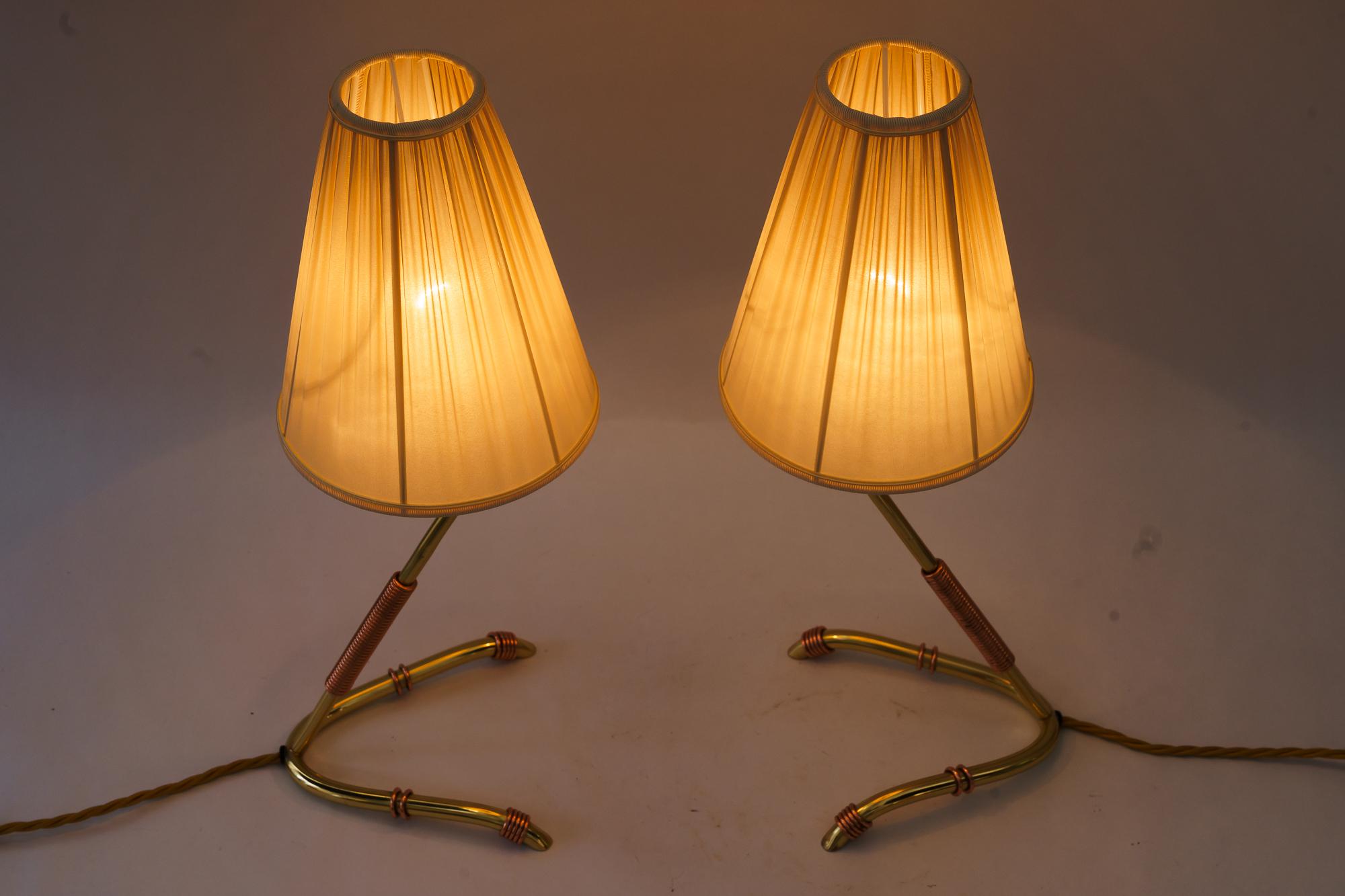 2 rare Rupert Nikoll table lamp vienna around 1950s For Sale 6