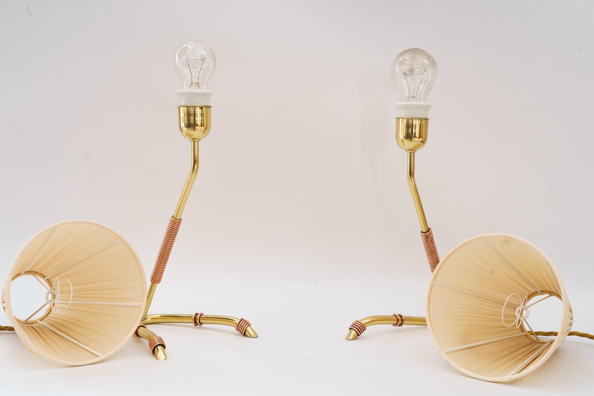 2 rare Rupert Nikoll table lamp vienna around 1950s For Sale 7