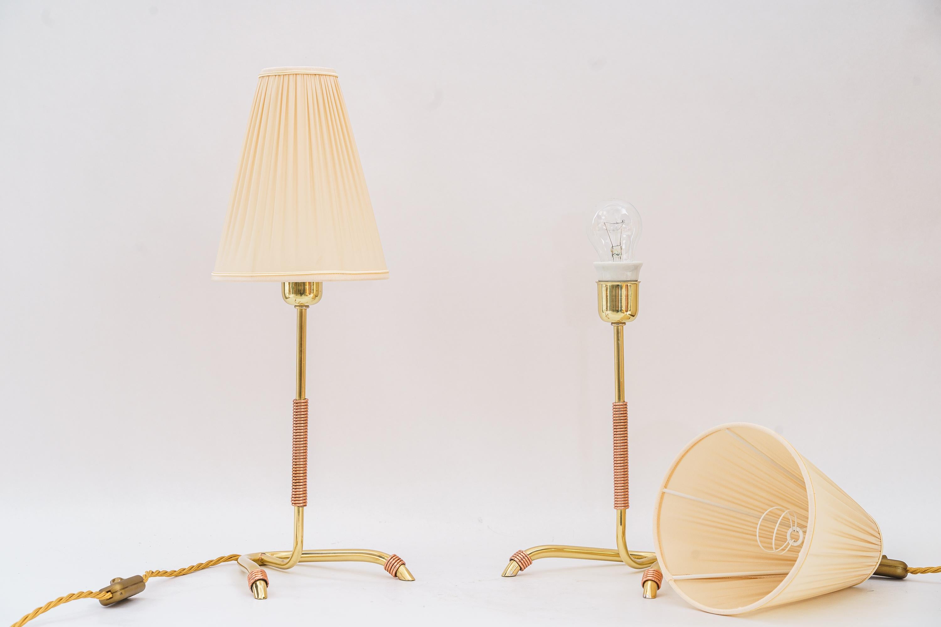 2 rare Rupert Nikoll table lamp vienna around 1950s For Sale 7