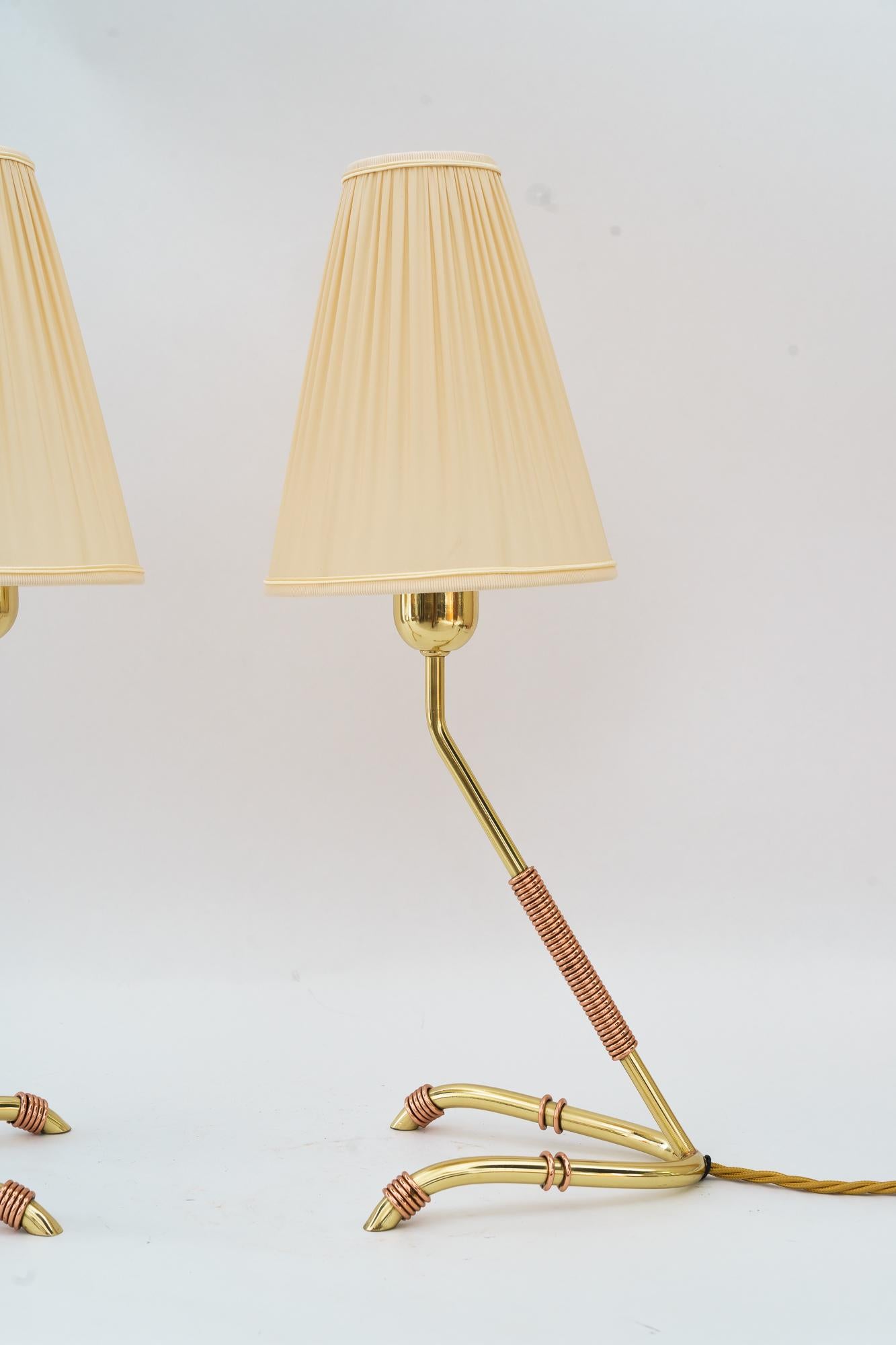 Mid-Century moderno 2 rare lampade da tavolo Rupert Nikoll vienna anni '50 circa in vendita