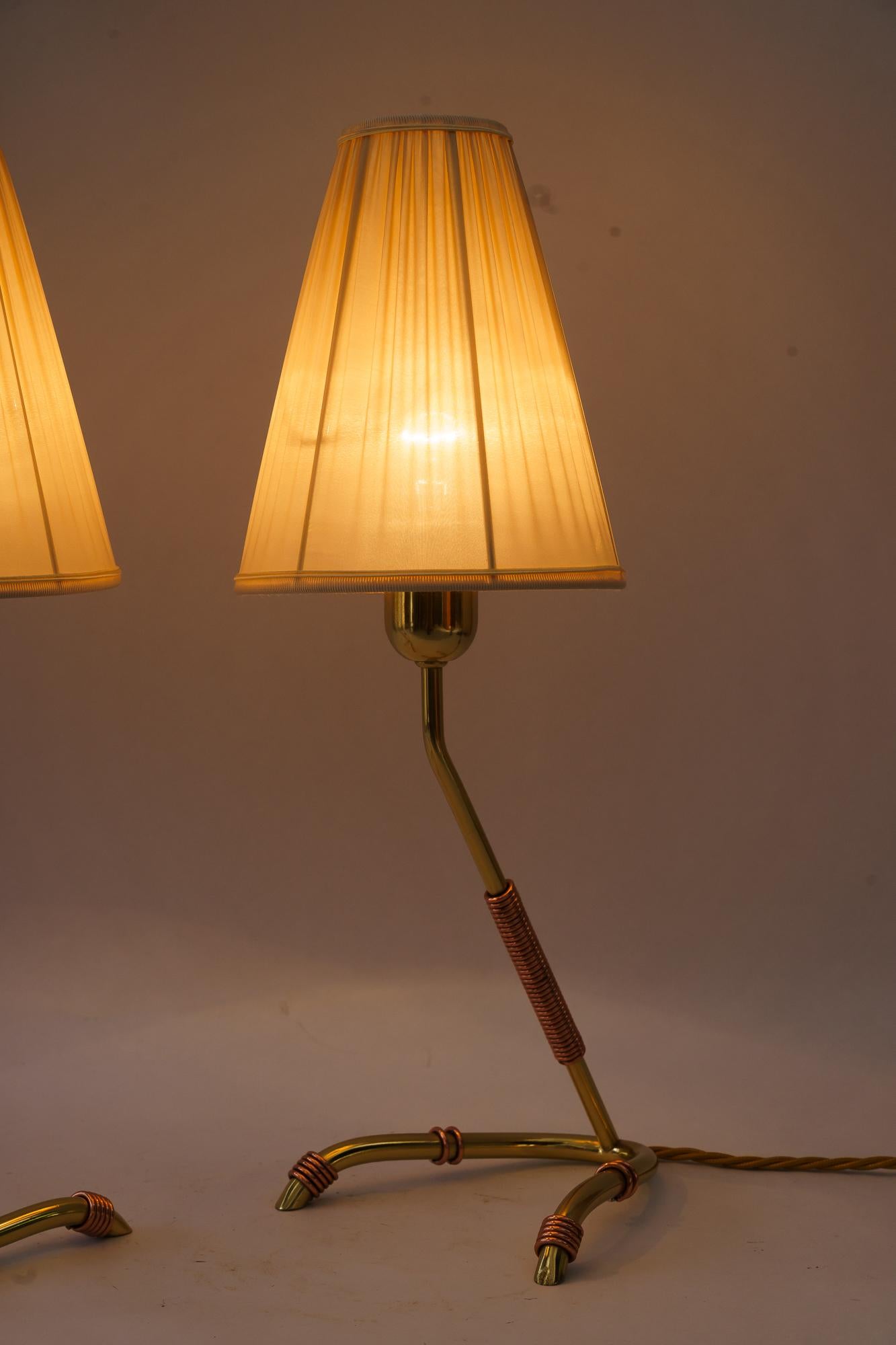 2 rare Rupert Nikoll table lamp vienna around 1950s For Sale 1