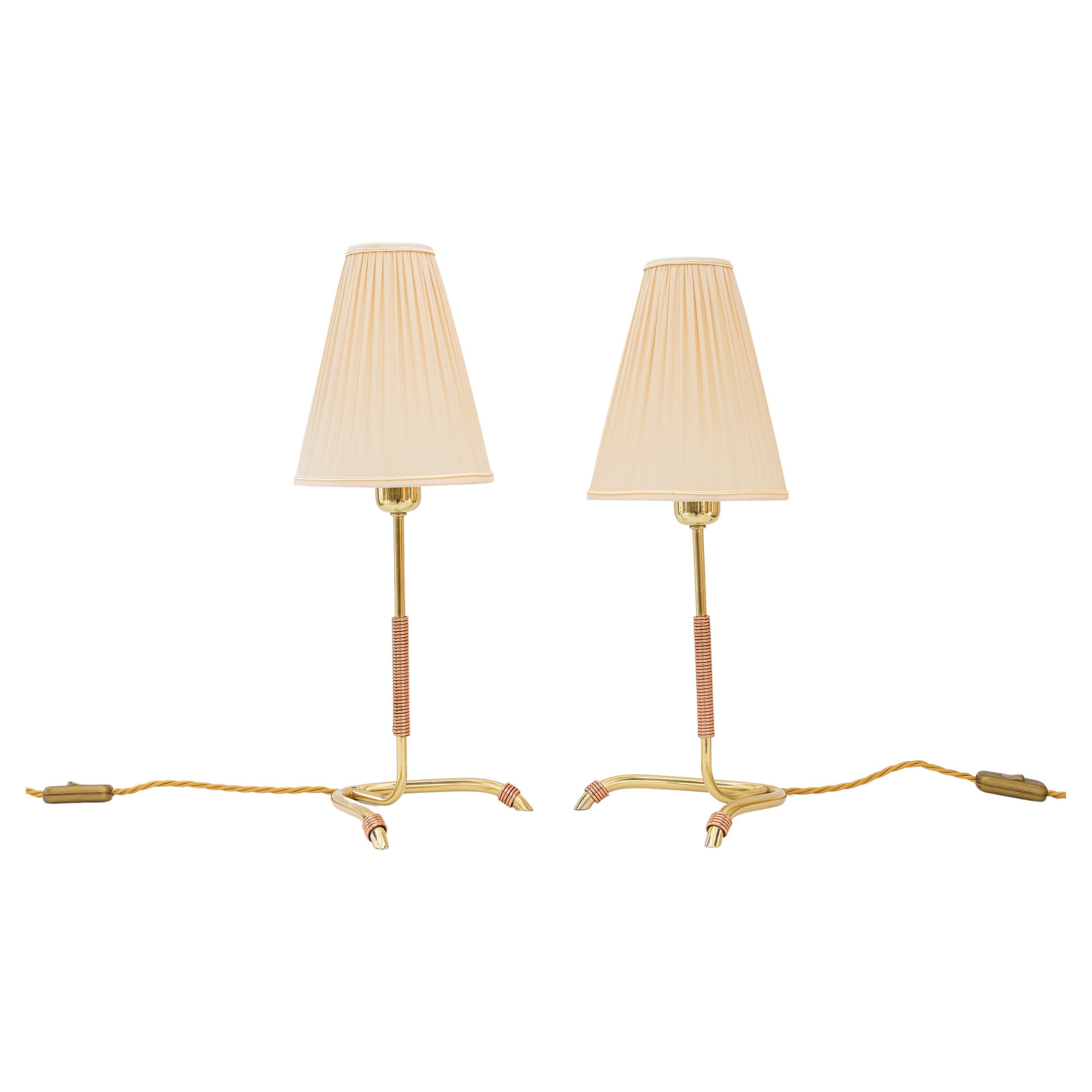 2 rares lampes de table Rupert Nikoll vienne vers 1950